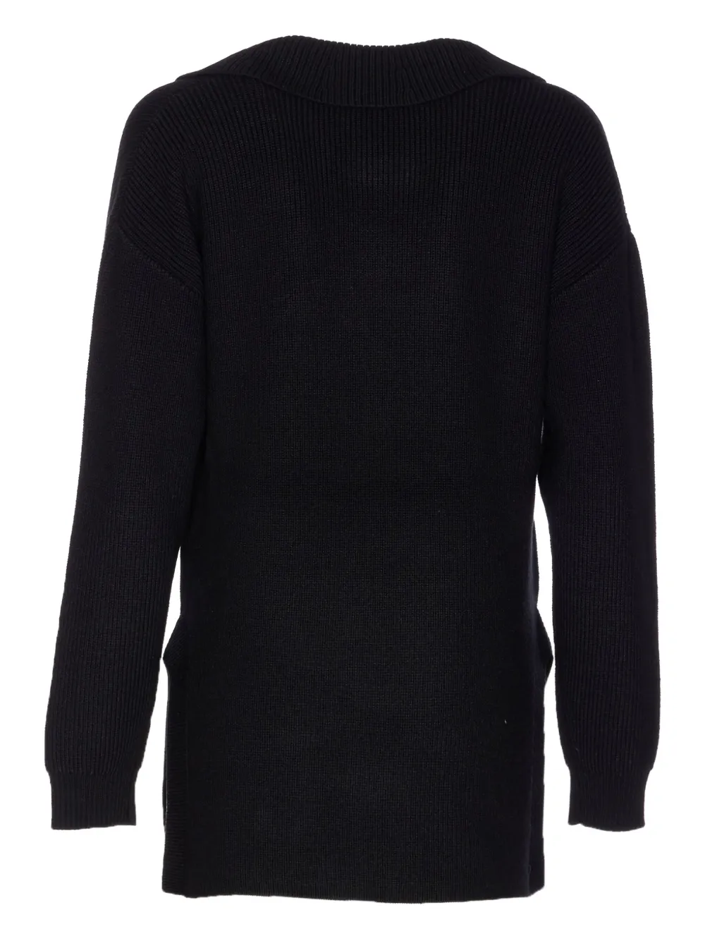 Elisabetta Franchi Trui met V-hals van wolblend Zwart