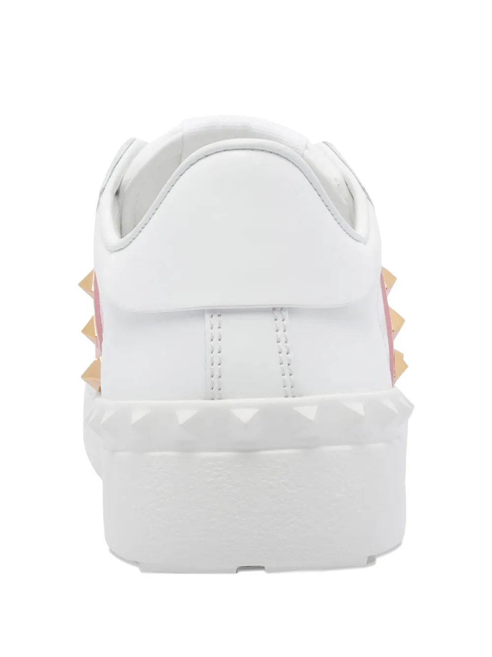 Valentino Garavani Rockstud Untitled suede-panel sneakers White
