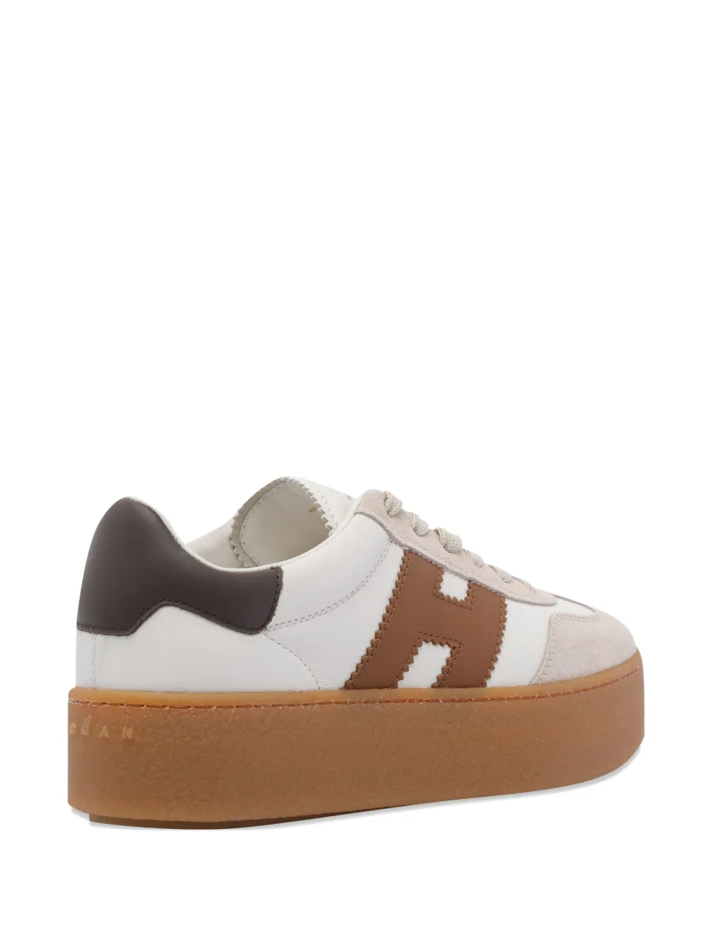 Hogan logo-patch platform sneakers White
