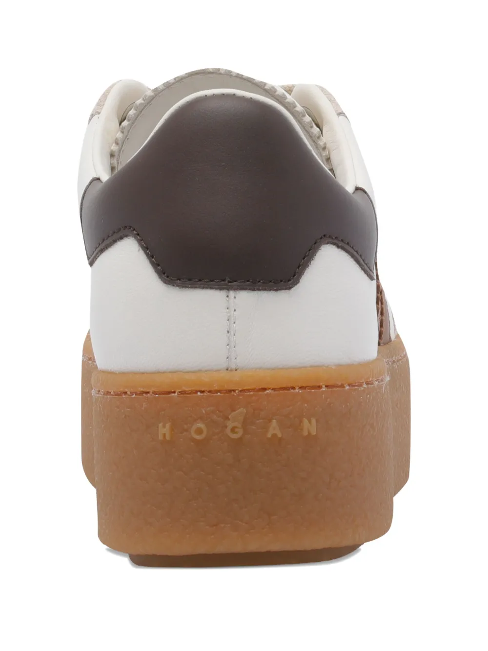 Hogan logo-patch platform sneakers White