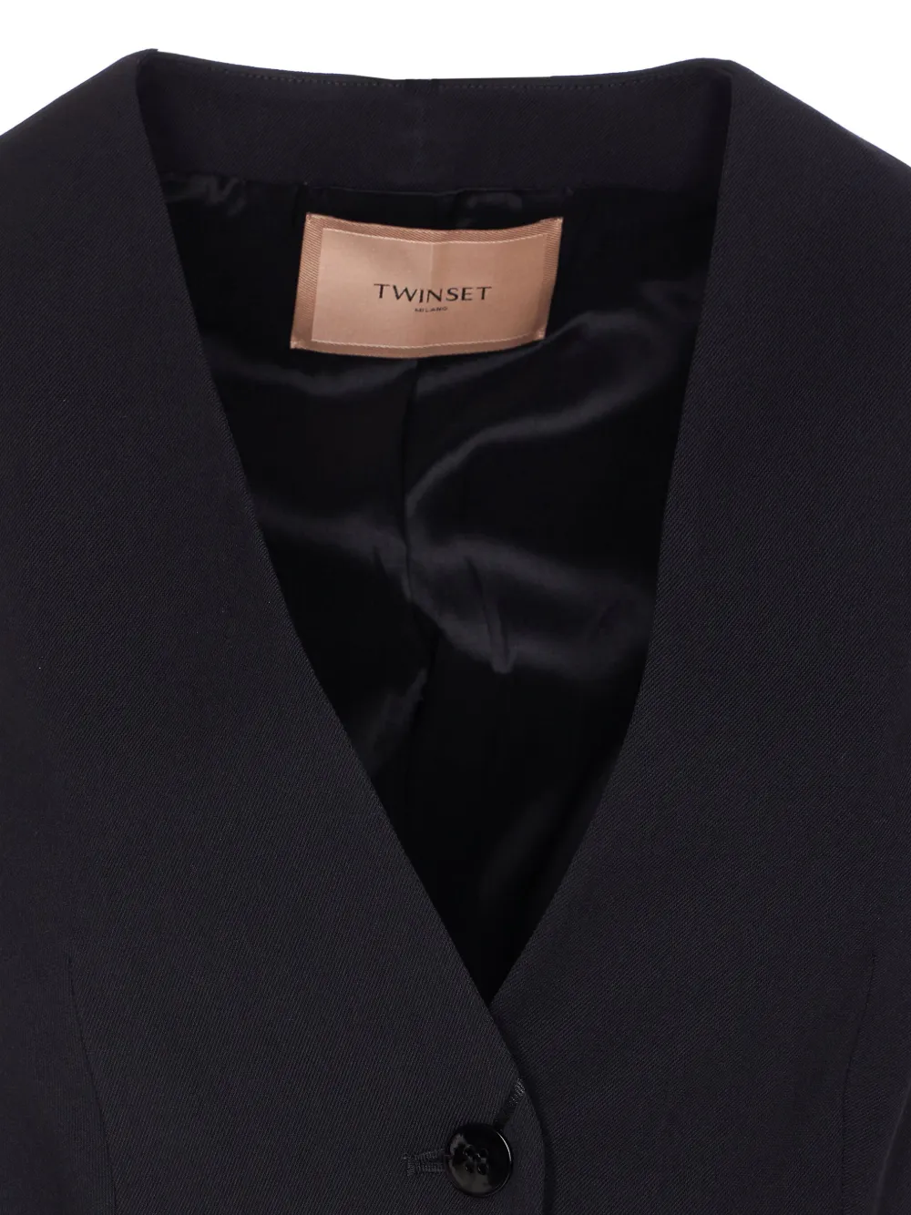 TWINSET Gilet met knopen en V-hals Zwart