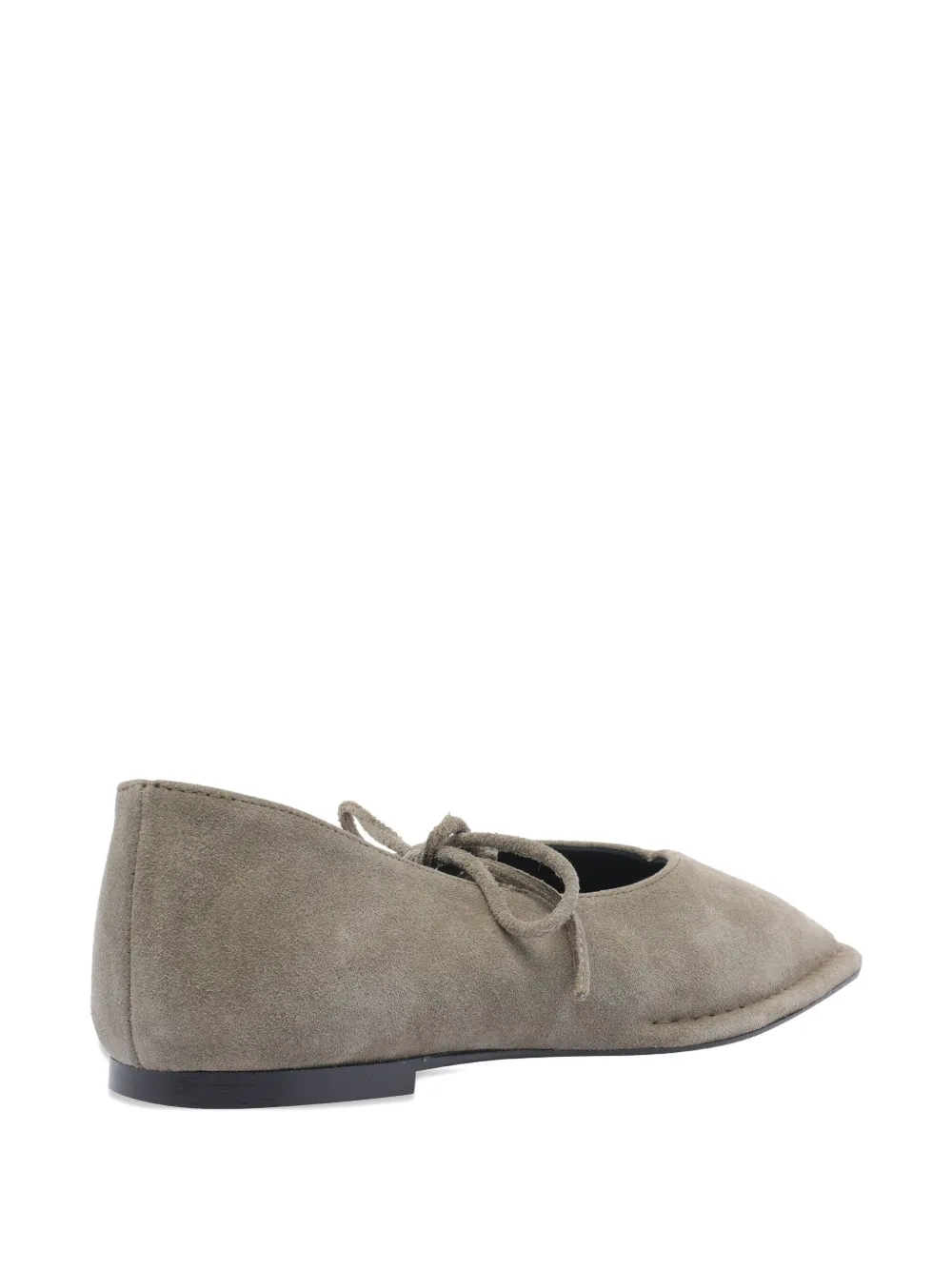 Alohas Lace-up Suede Flats In Multi