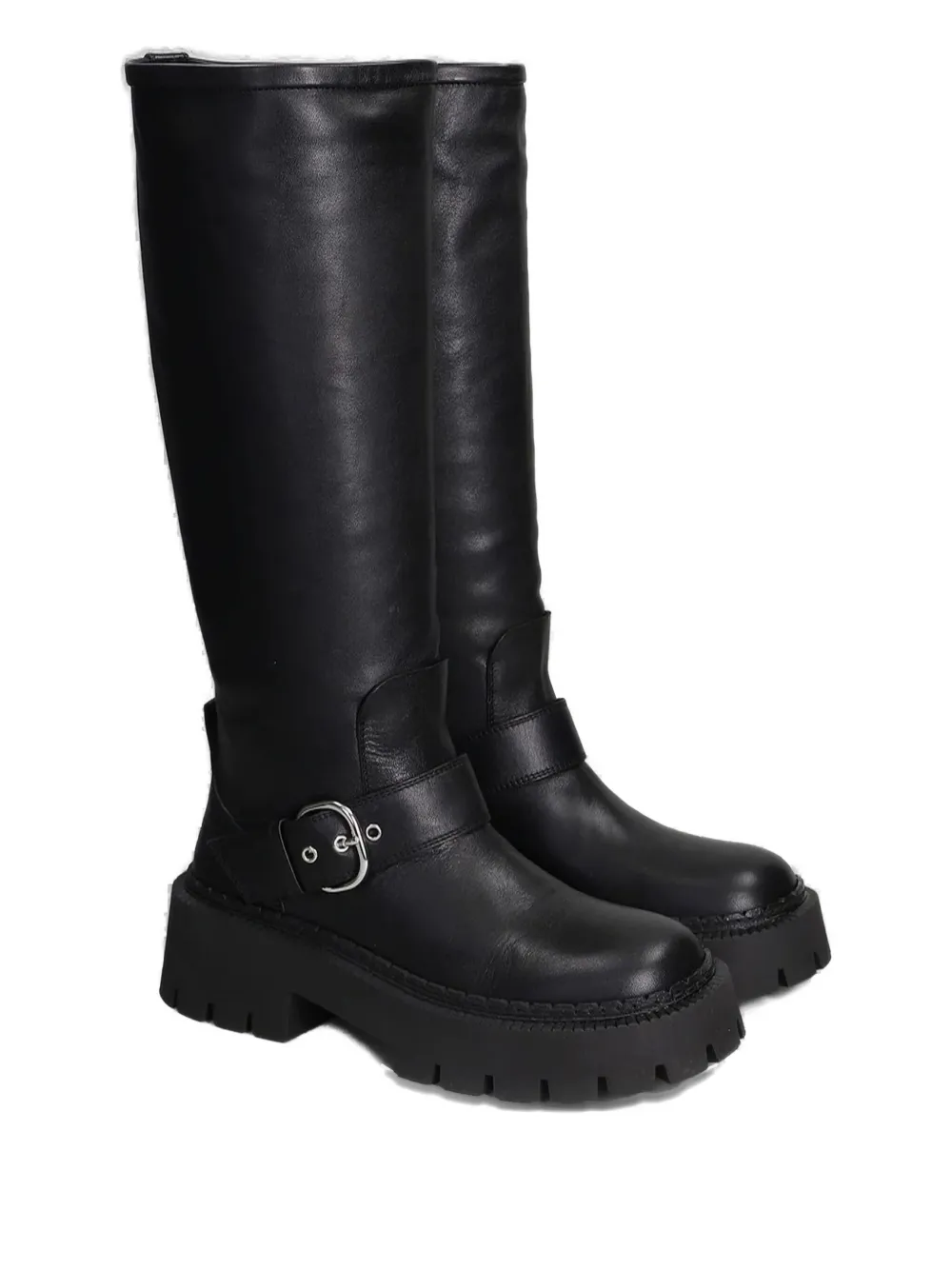 Vic Matie leather knee-high boots Zwart