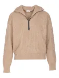 Brunello Cucinelli half-zip sweater - Neutrals