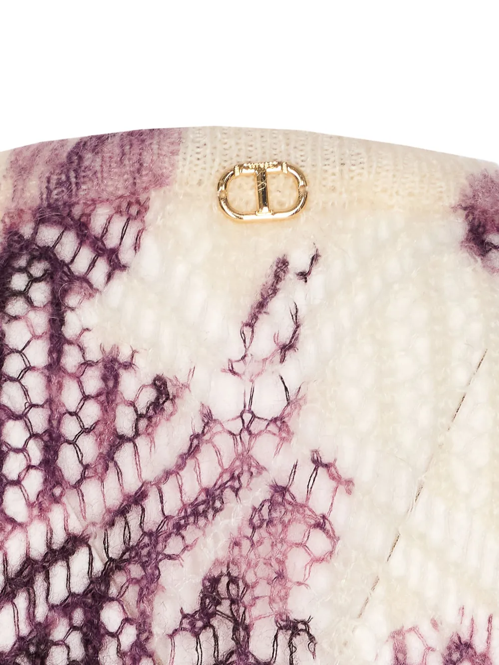 TWINSET Gebreide trui met bloemenprint Wit