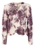 TWINSET floral-pattern knitted sweater - White
