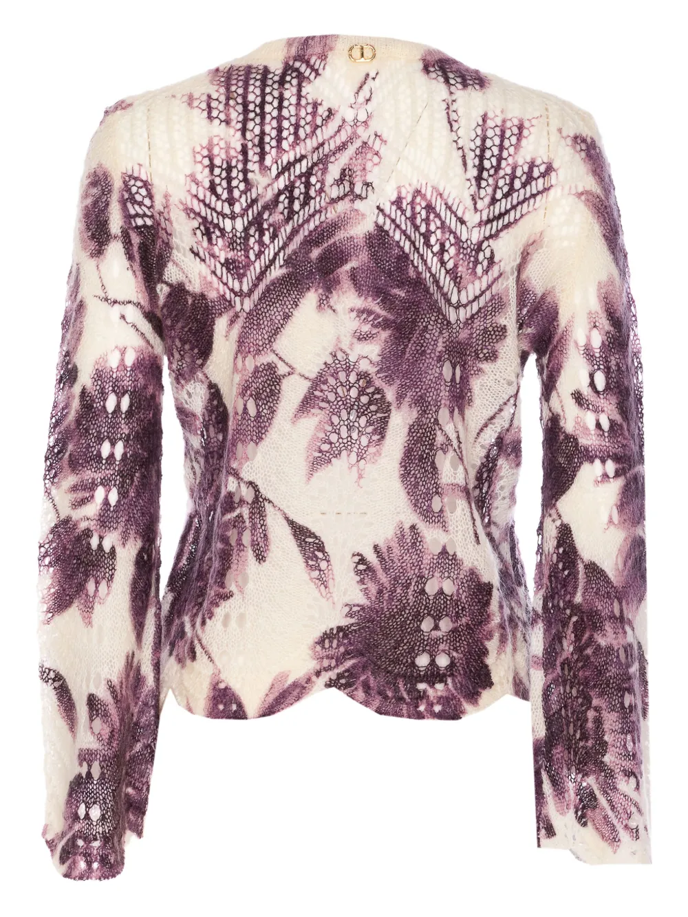 TWINSET Gebreide trui met bloemenprint Wit