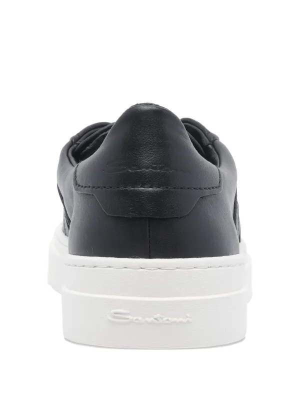 Santoni round-toe Leather Sneakers Black FARFETCH NO - Main Image