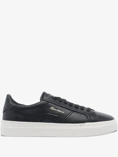 Santoni round-toe leather sneakers