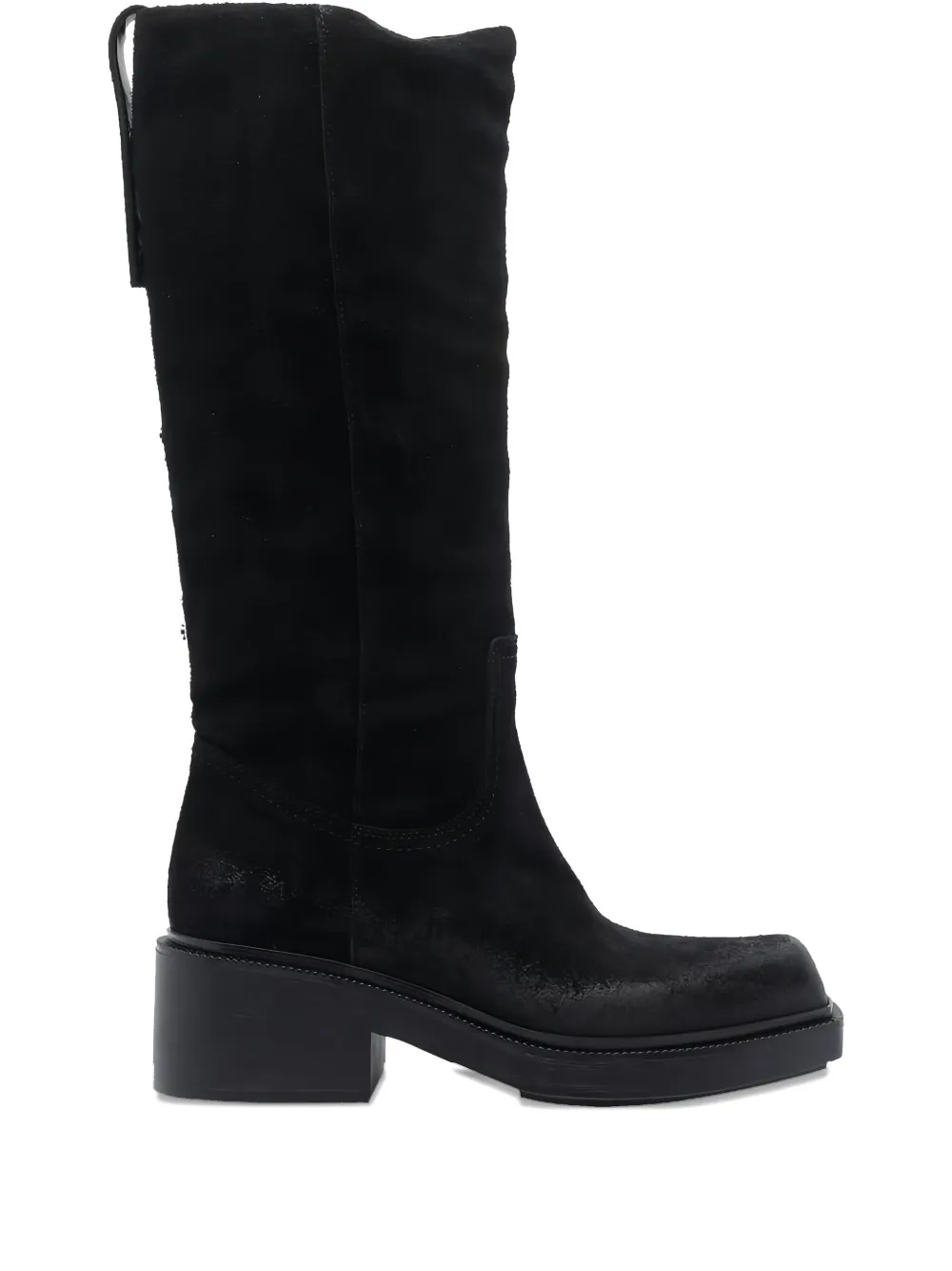 Vic Matie 55mm Suede Knee-high Boots In Black