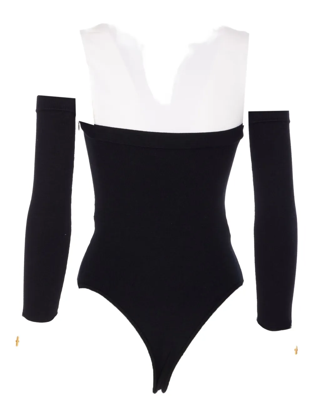 Elisabetta Franchi embroidered-logo bodysuit – Black