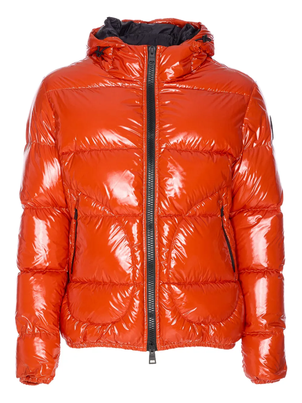 Herno glossy hooded puffer jacket Oranje