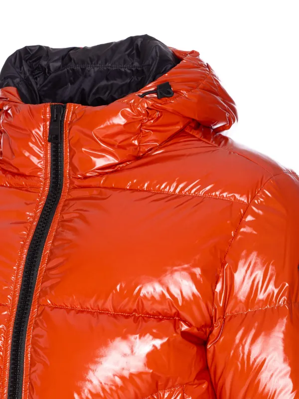Herno Glossy Hooded Puffer Jacket | Orange | FARFETCH