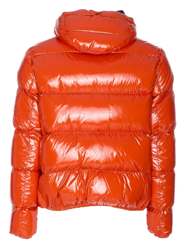 Herno Glossy Hooded Puffer Jacket | Orange | FARFETCH