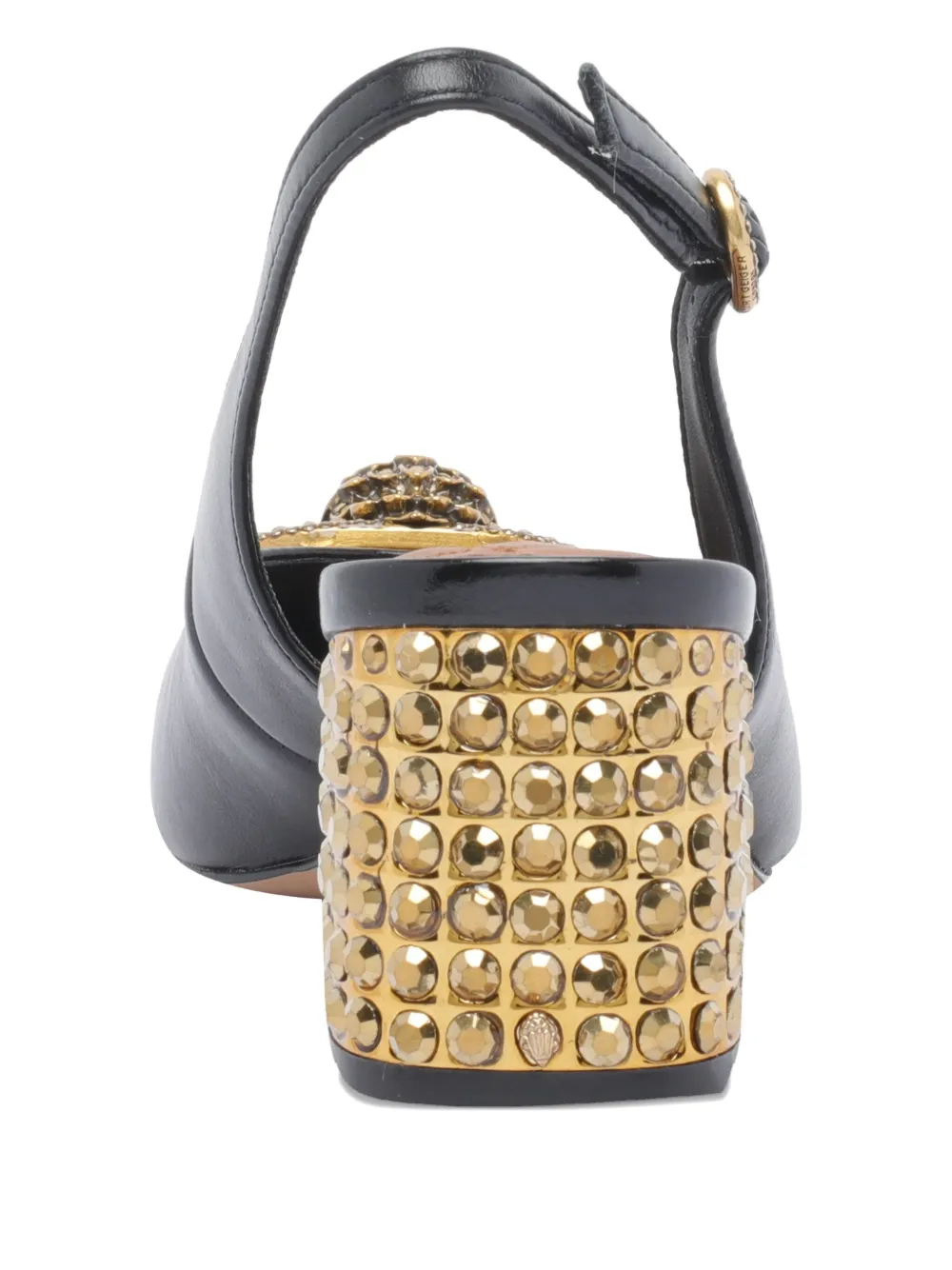 Kurt Geiger London crystal-embellished slingback pumps Black