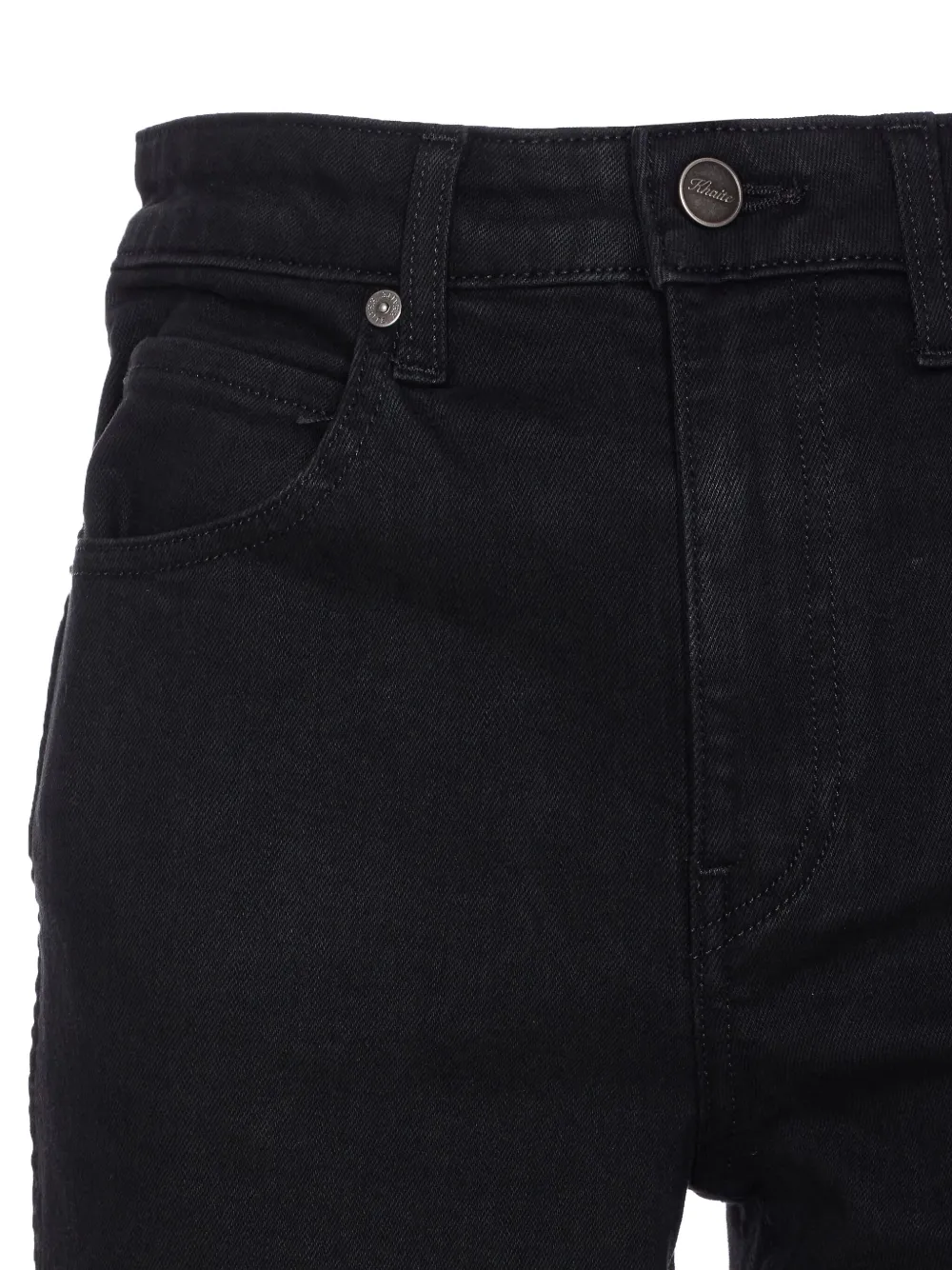 KHAITE Jeans met rits en knoop Zwart