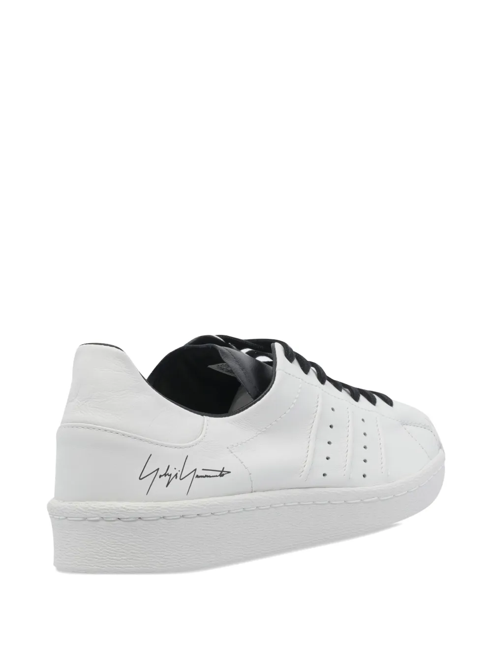 Y-3 Superstar Perforated-detail Logo Sneakers In White