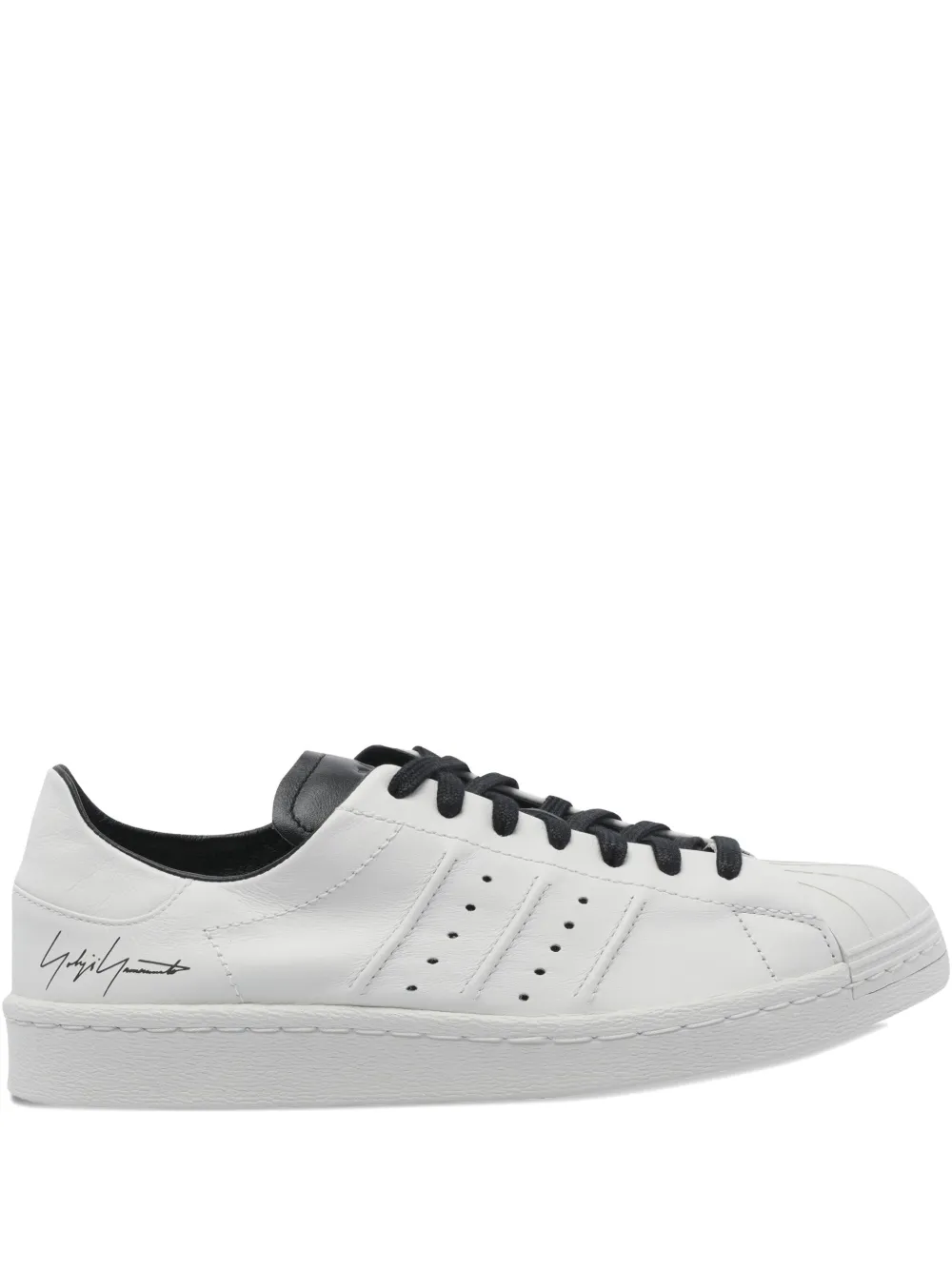 Y-3 Superstar Perforated-detail Logo Sneakers In White