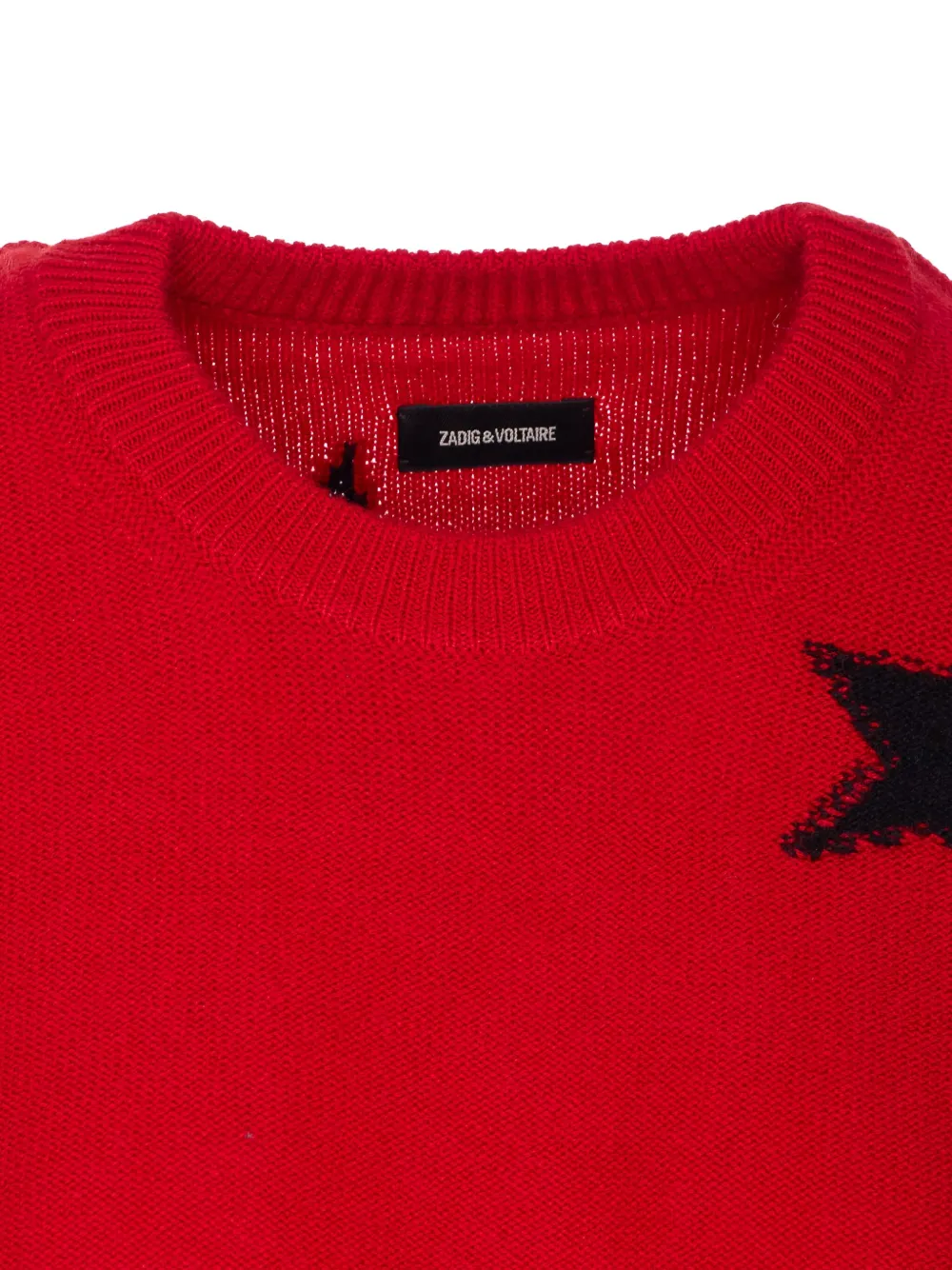 Zadig&Voltaire Markuz star-embroidered cashmere sweater Rood