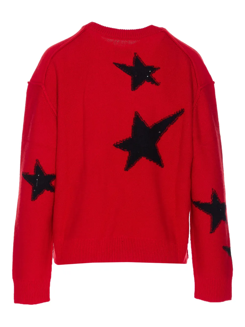 Zadig&Voltaire Markuz star-embroidered cashmere sweater Rood