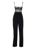 Elisabetta Franchi bustier mesh jumpsuit - Black