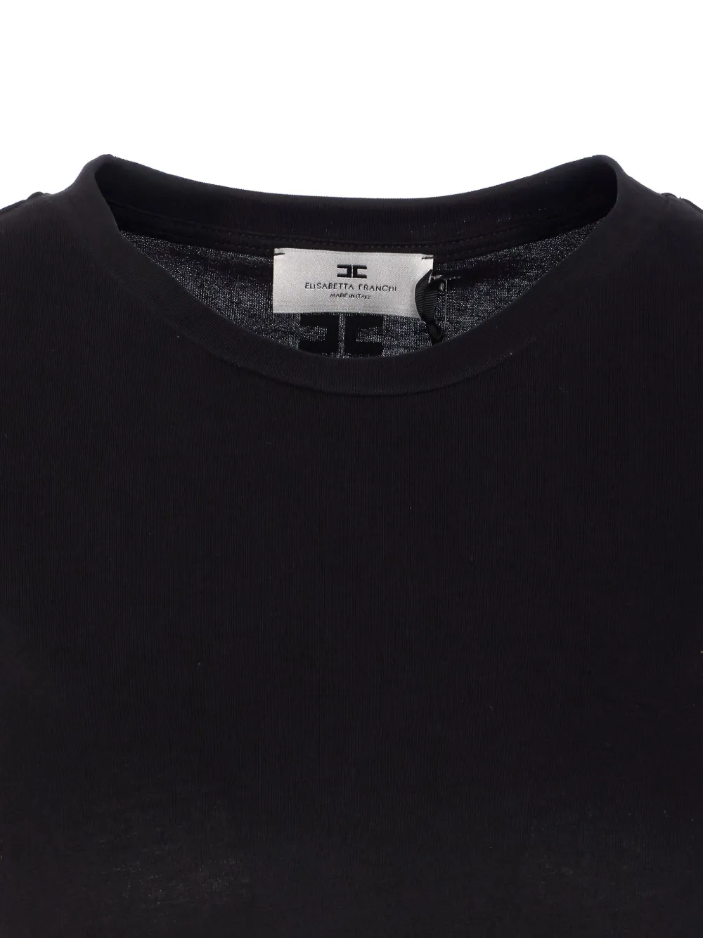 Elisabetta Franchi Top met logoplakkaat Zwart