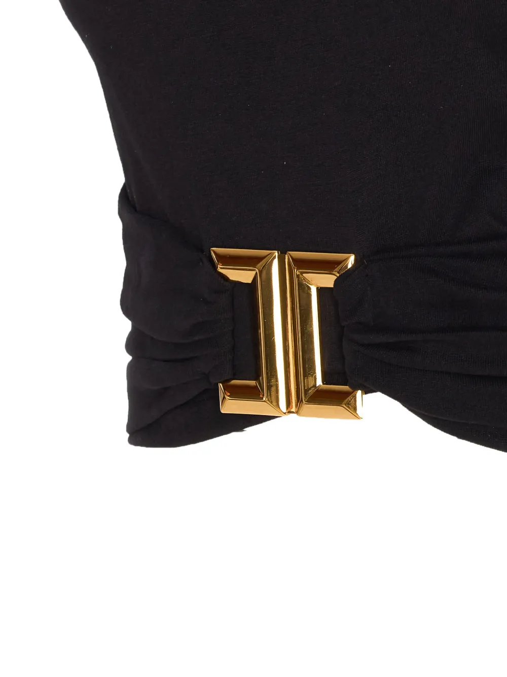 Elisabetta Franchi Top met logoplakkaat Zwart