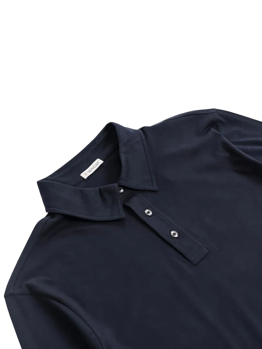 Moncler Poloshirt met lange mouwen en knopen Blauw