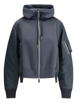 【値下げ】サカイ sacai　トレーナー　アウター　トップススウェット　パーカー sacai - ◇ sacai MA1 ドッキングスウェットパーカー サカイ