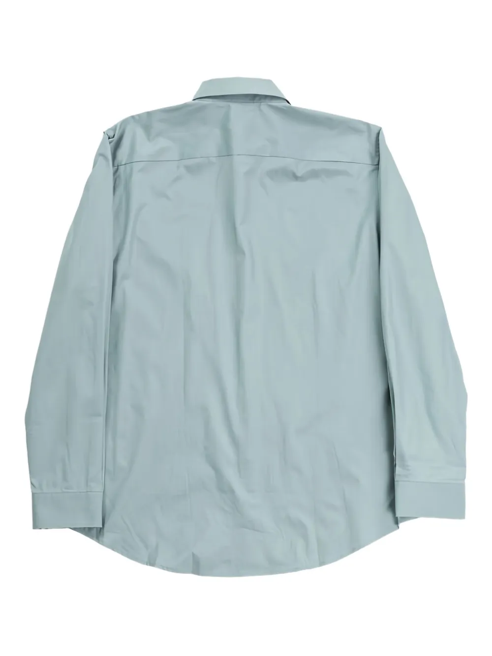 Burberry Katoenen popeline overhemd met geborduurd logo Blauw