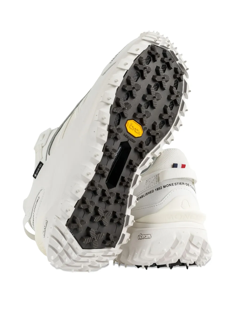 Moncler Waterproof Trailgrip Gtx Sneakers With Carbon Fiber In White