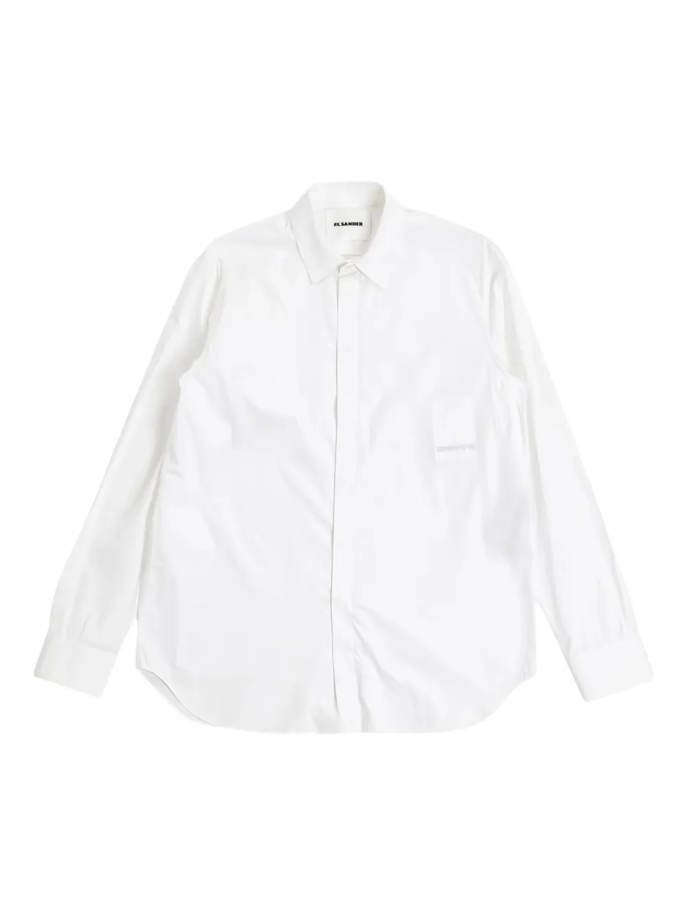 Jil Sander concealed button-cuffs shirt Wit