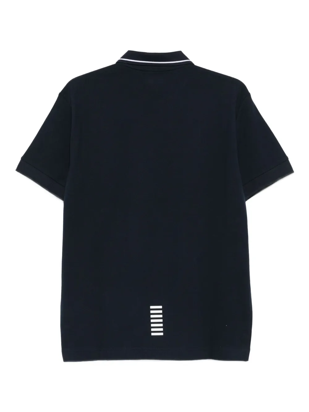 Ea7 Emporio Armani logo-print polo shirt - Blauw