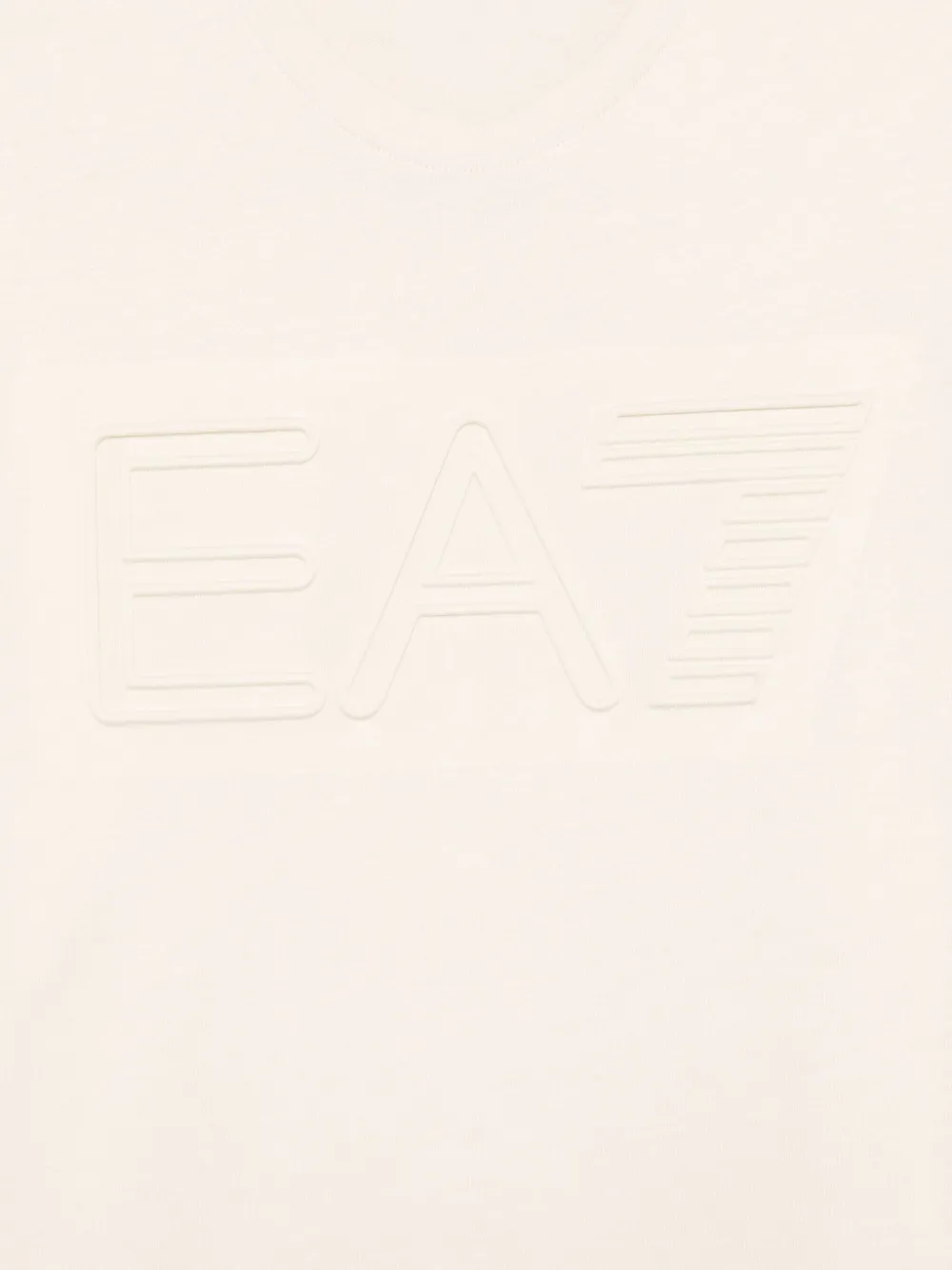 Ea7 Emporio Armani embossed-logo T-shirt Beige