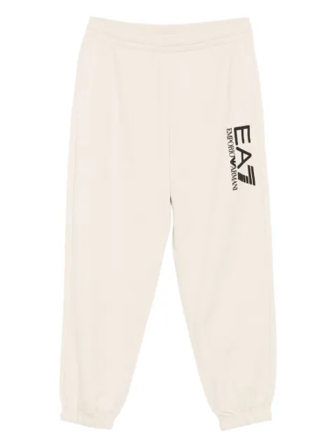 Ea7 Emporio Armani logo-print cotton trousers