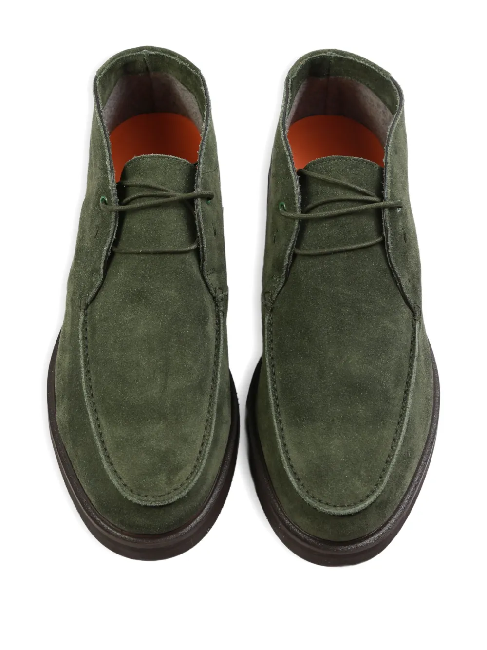 Andrea Ventura suede lace-up derby shoes Green