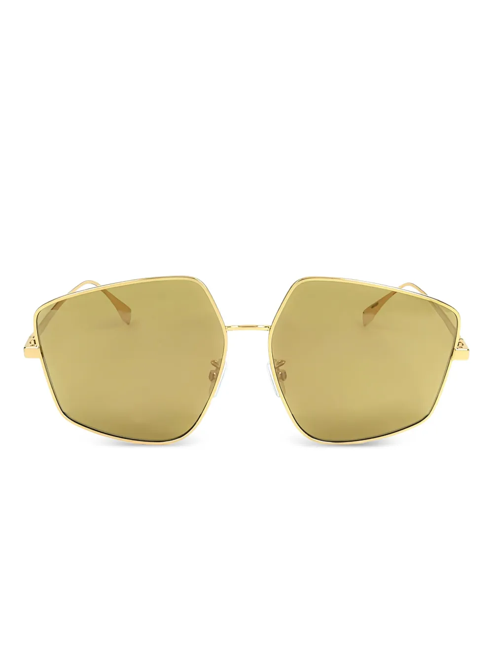 FENDI Zonnebril met geometrisch montuur Goud