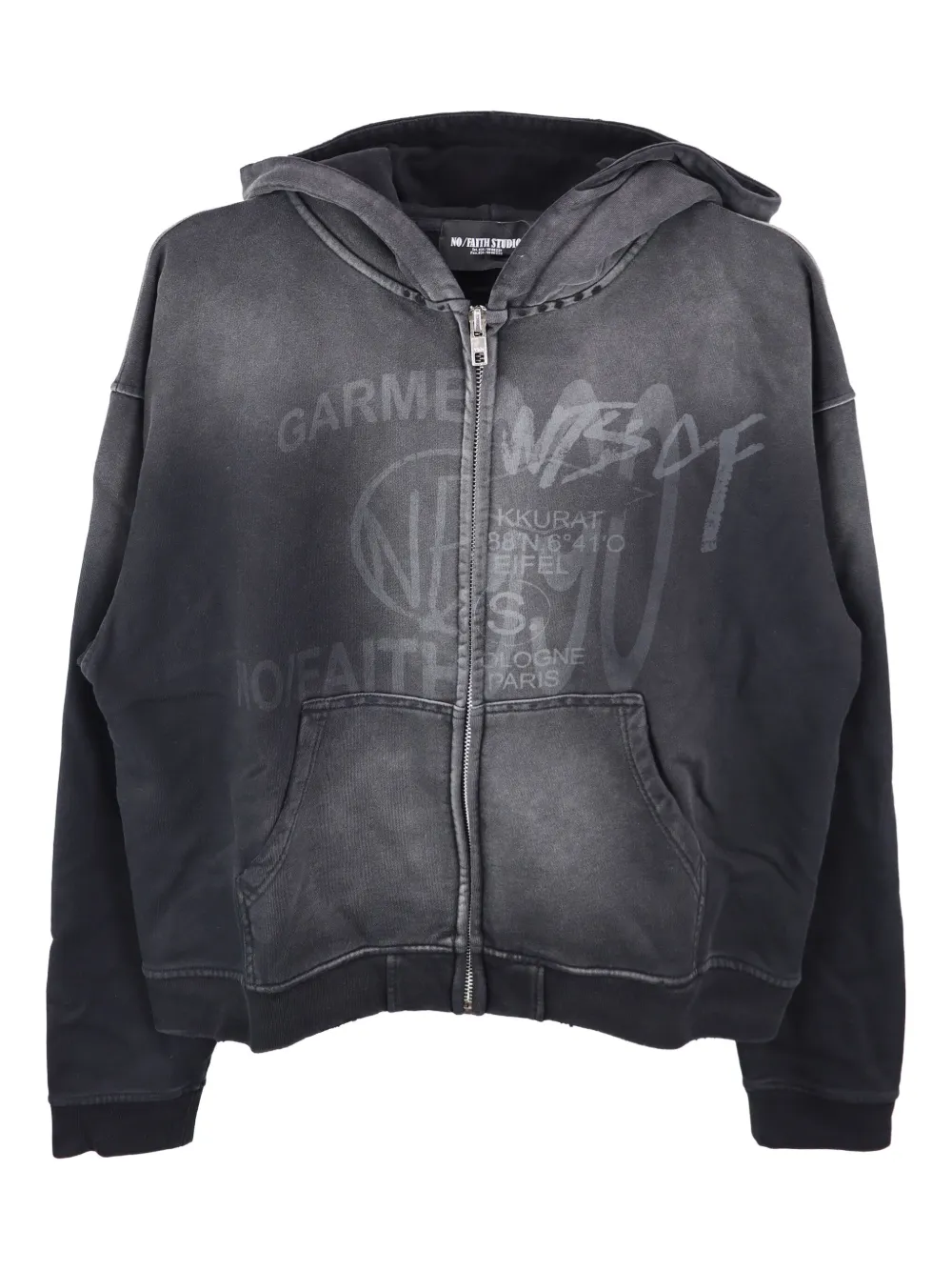 NO/FAITH STUDIOS faded-wash zip-up hoodie | Hoodies & Kapuzenjacken | Image 2