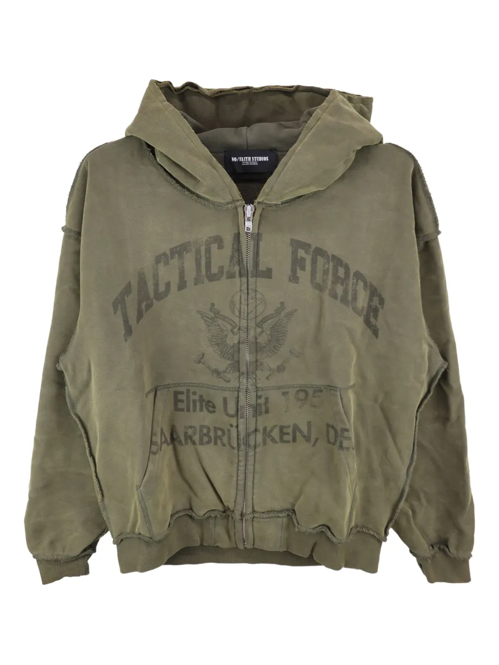NO/FAITH STUDIOS zip-up hoodie | Green | Image 1