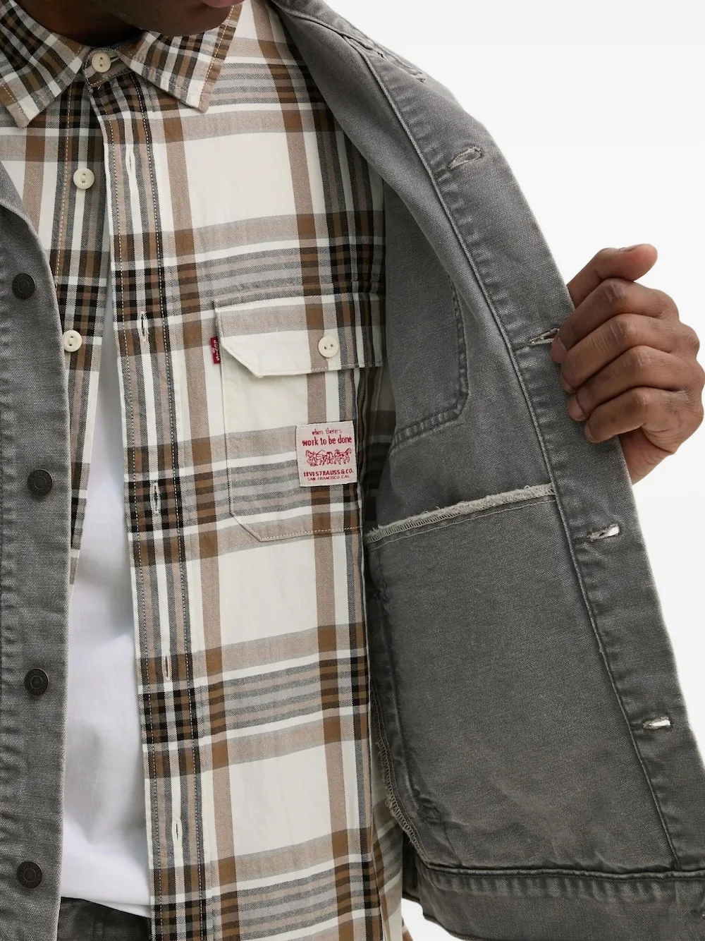 Levi's Denim jack Grijs