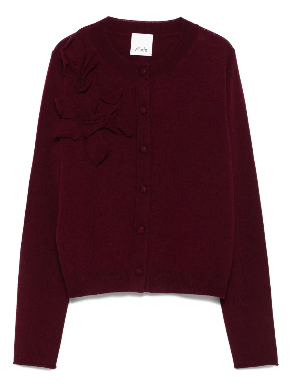 Allude Vest verfraaid met bloemen en knopen Rood