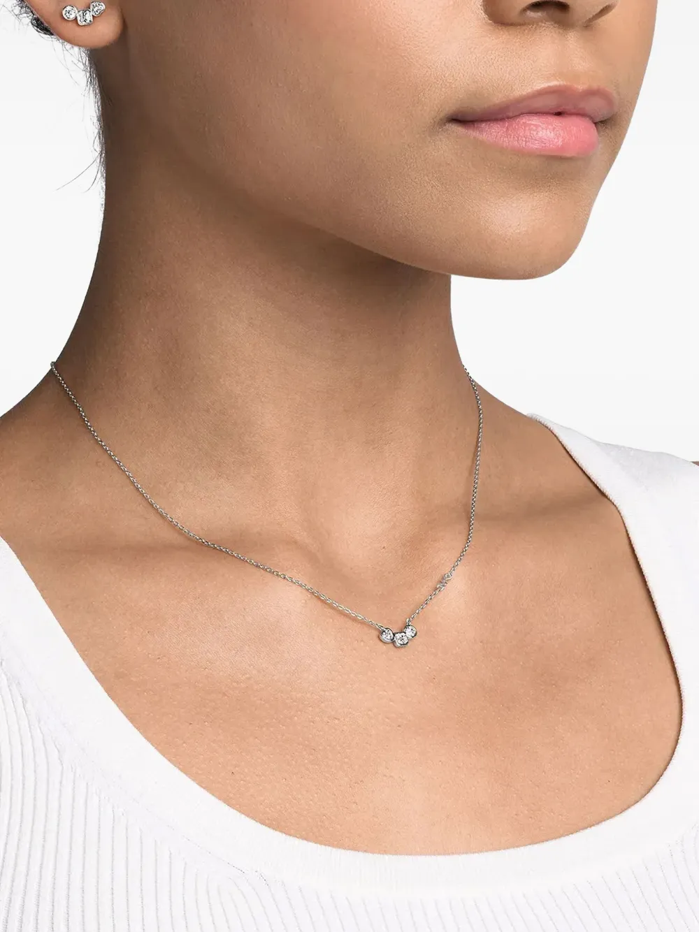 Michael Kors three-stone necklace set - Zilver