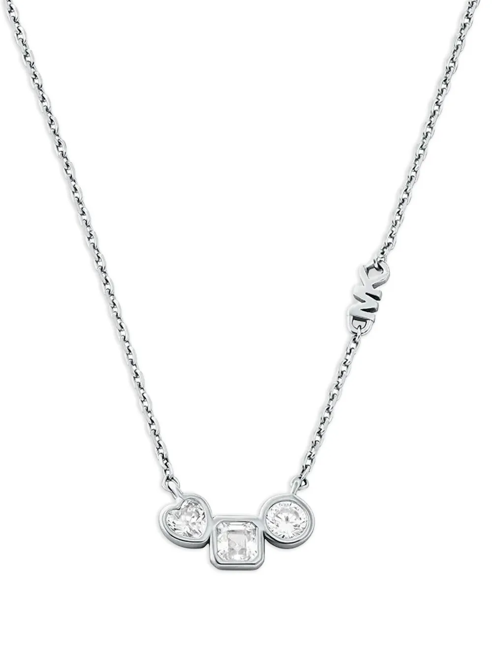  Michael Kors Three-stone Necklace Set - Silver 