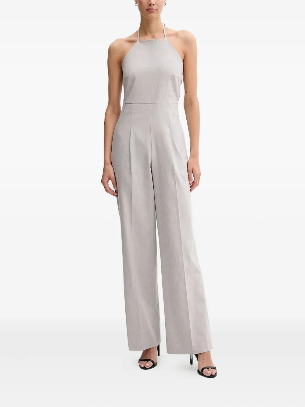 Sisley Paris Halter-neck Jumpsuit In Neutral