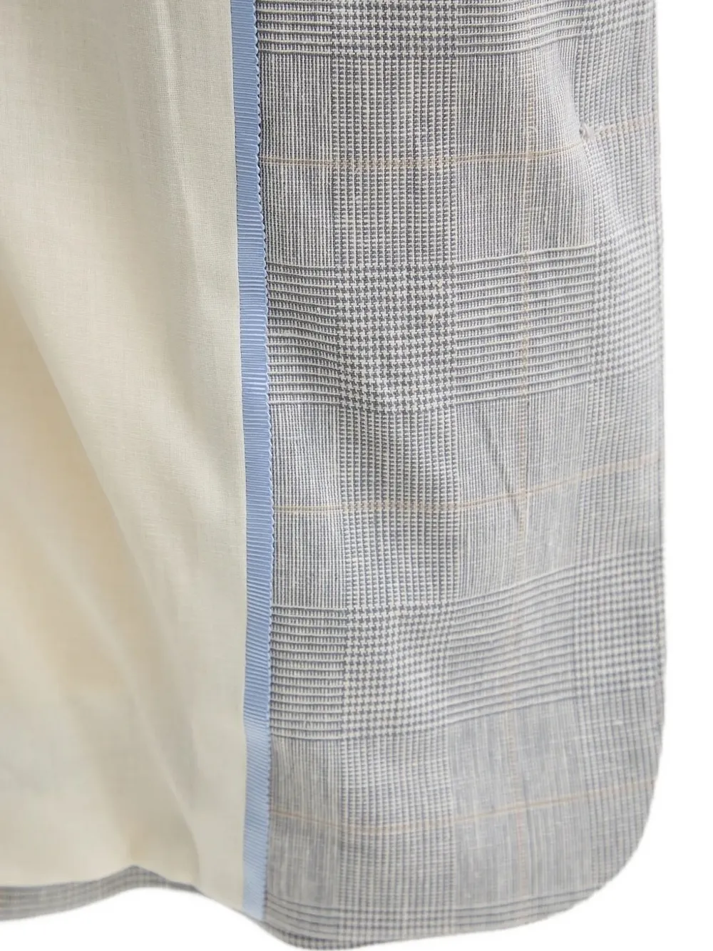 Sisley Paris Checked Button Blazer In Gray
