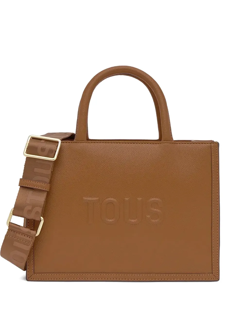 Tous Embossed-logo Tote Bag In Brown