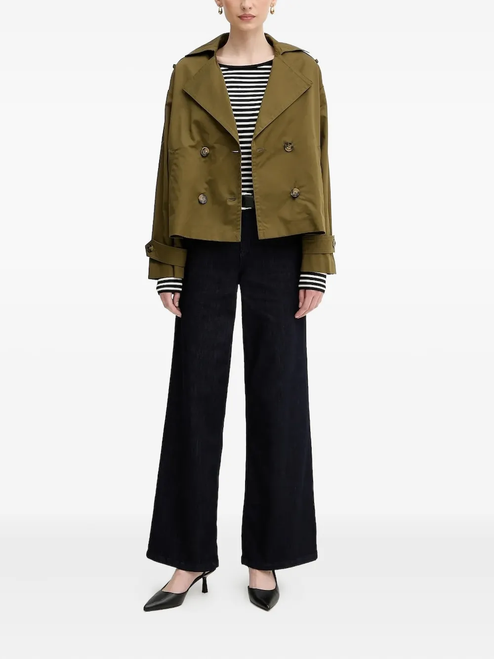 Sisley double-breasted cropped jacket | Cropped Jackets | Image 2