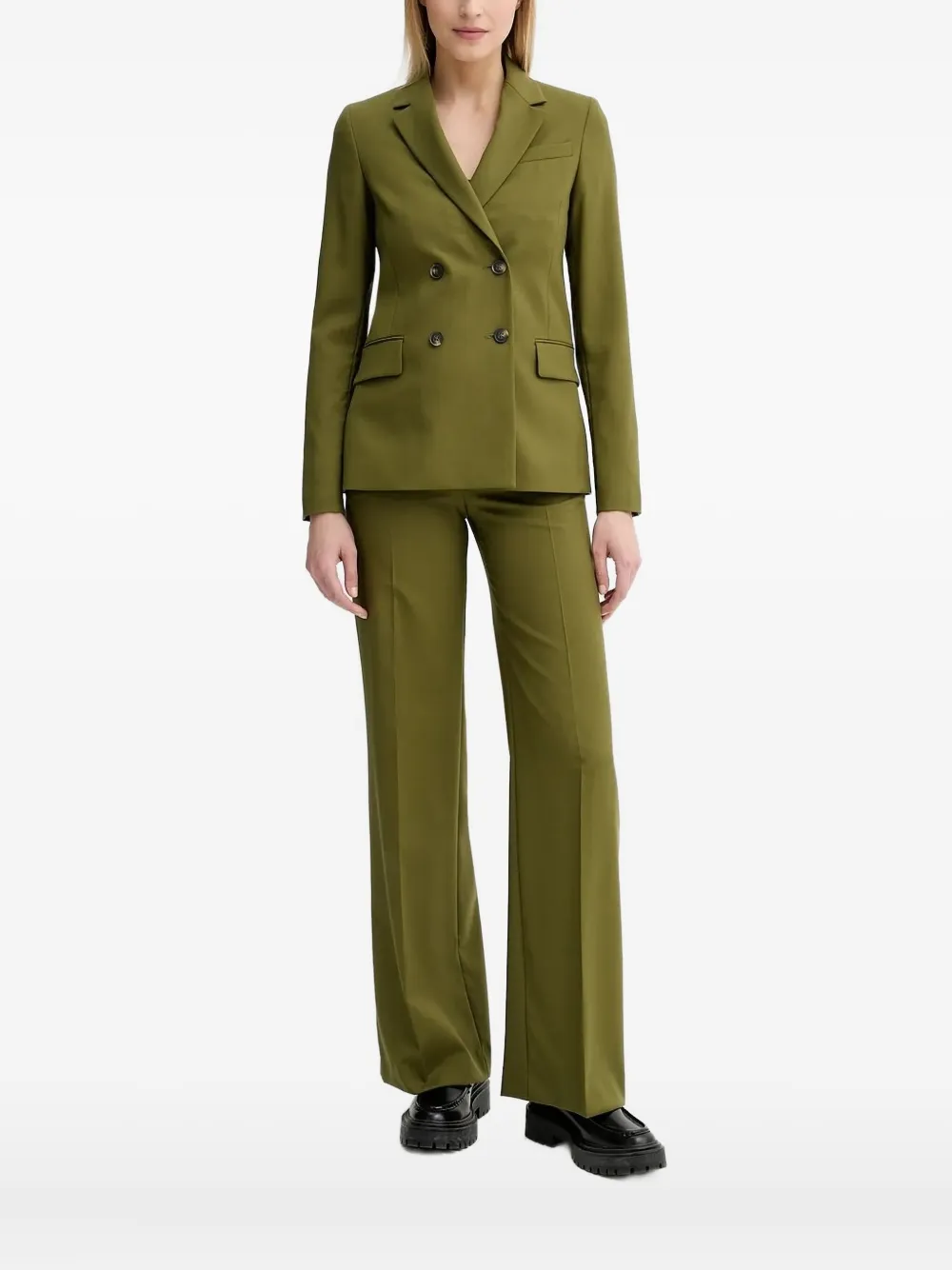Ps By Paul Smith Double-breasted Button Blazer In Green