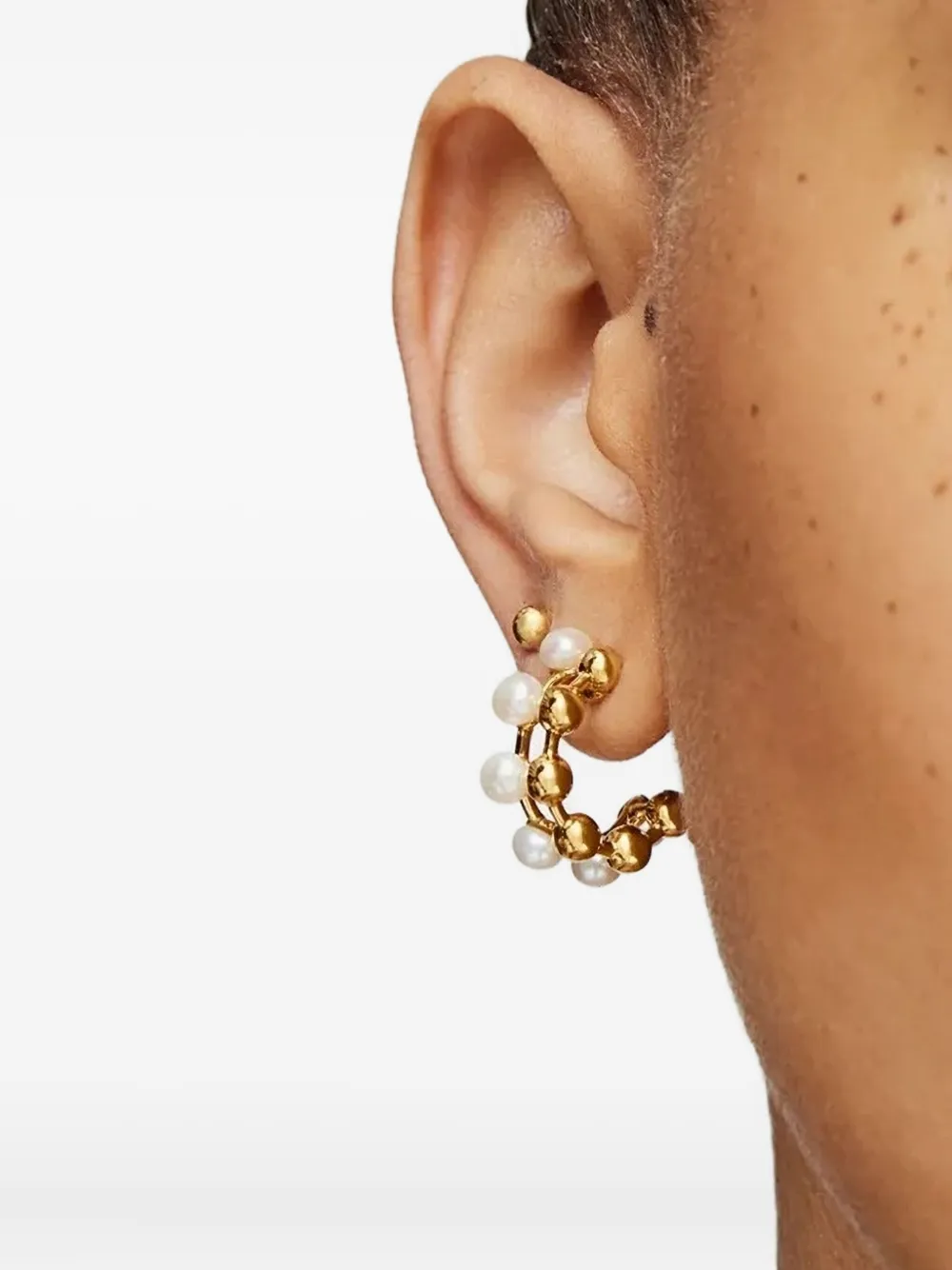TOUS beaded pearl hoop earrings | Image 2