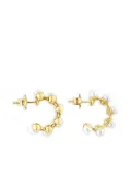 TOUS beaded pearl hoop earrings - Gold